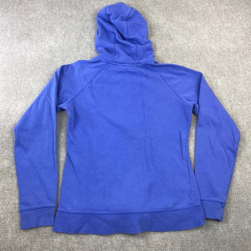 The North Face Hoodie Womens Medium Blue Fleece Lined Cotton Graphic Full Zip - Picture 3 of 14